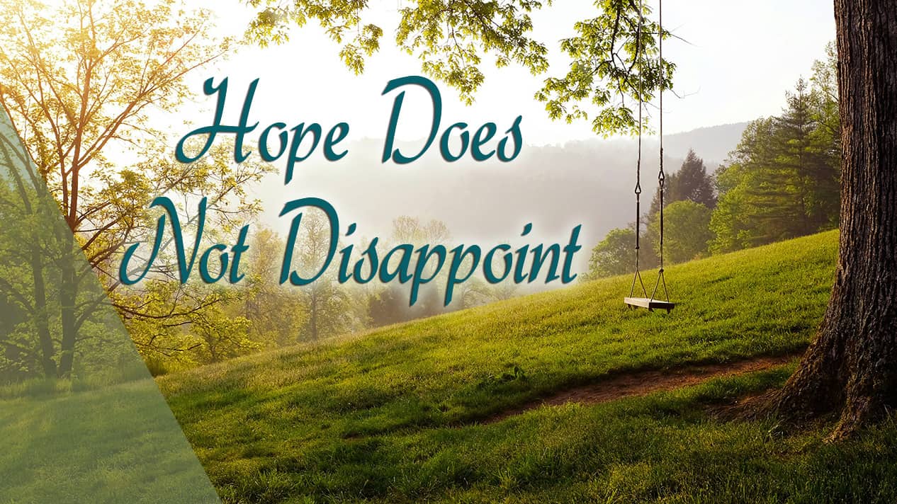 Hope Does Not Disappoint